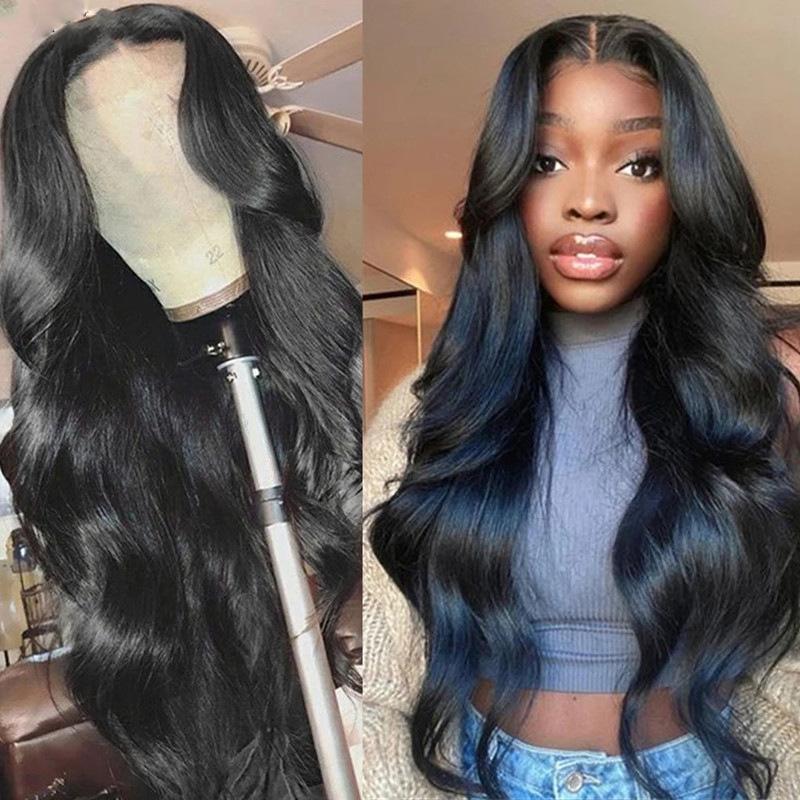 

African Wig Female Wavy Long Curly Hair Medium Bangs Natural Realistic Wig