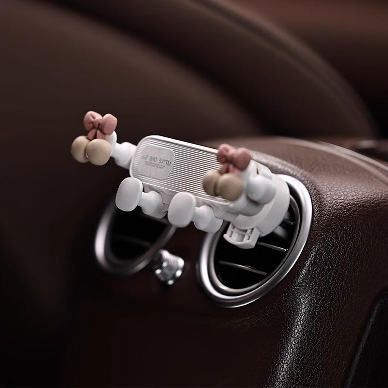 Dijialun Cartoon Cute Car Phone Holder, Universal for Women, Air Vent Mount, Navigation, Gravity Car Interior Accessory, Complete Set of Good Products