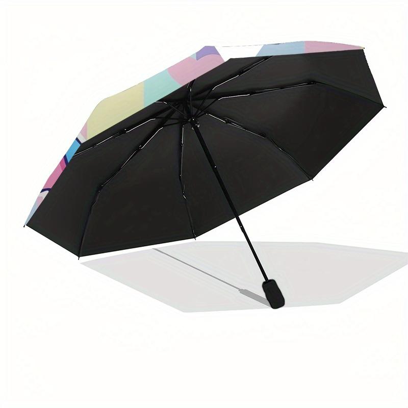 1pc Stitch,Heart Automatic Folding Umbrella: Compact 8-Bone Design Cartoon Outdoor Travel Companion, Business Umbrella, Christmas Valentine'