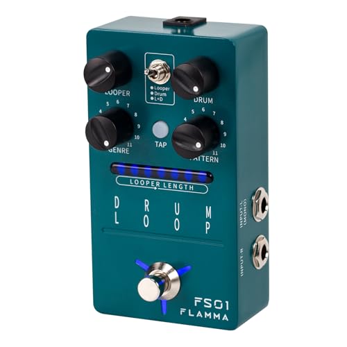 

FLAMMA FS01 Drum Machine and Phrase Loop Pedal with Mix Mode, 20-Minute Looper Capacity, 121 Rhythms