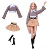 1SET Fashion Short Skirt Outer Garment Pants Cute Fur Coat Windbreaker Dresses  For 30CM Doll