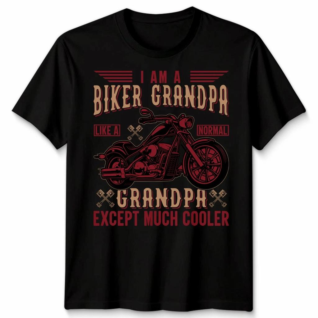 I Am A Biker Grandpa Like A Normal Grandpa Except Much Cooler Hobbies Unisex Tee
