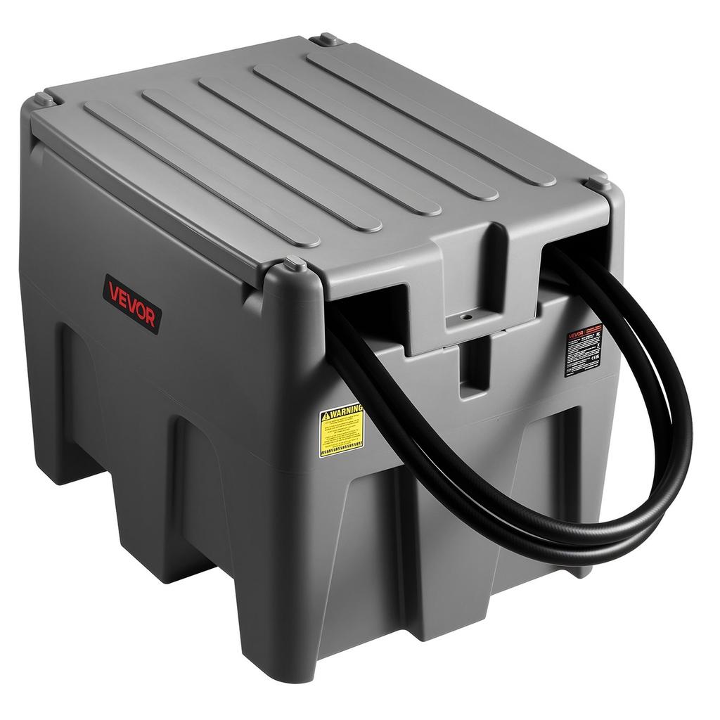 Portable Diesel Tank, 220L Capacity & 10 GPM Flow Rate, Fuel Tank with 12V Electric Transfer Pump and 4 M Hose, PE Diesel Transfer Tanks for Easy Fuel
