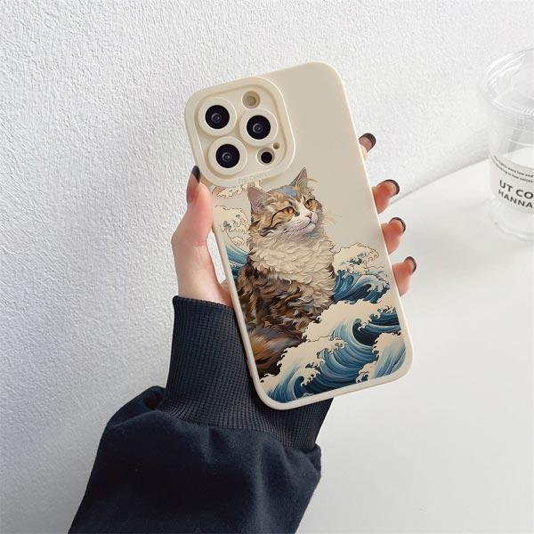 Japanese Anime Style Case For iPhone 14 Plus Pro Max XS X XR SE 2020 Cat Phone Case For iPhone 7 8 11 12 13 Soft Silicone Cover