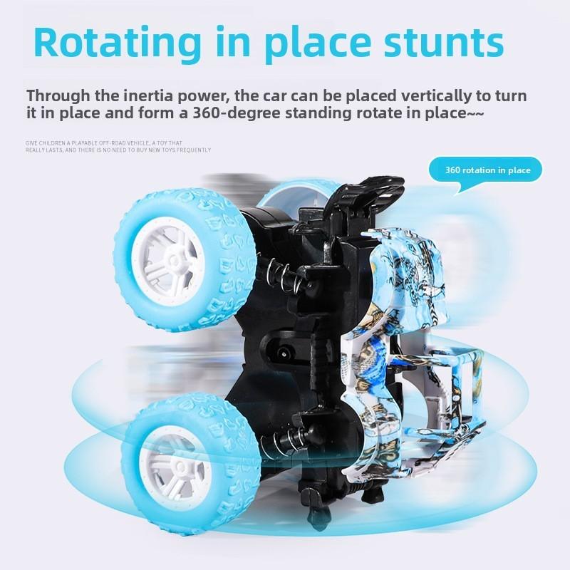 Inertial Off Road Car Toy For Kids With Large Wheels And Artistic Painting