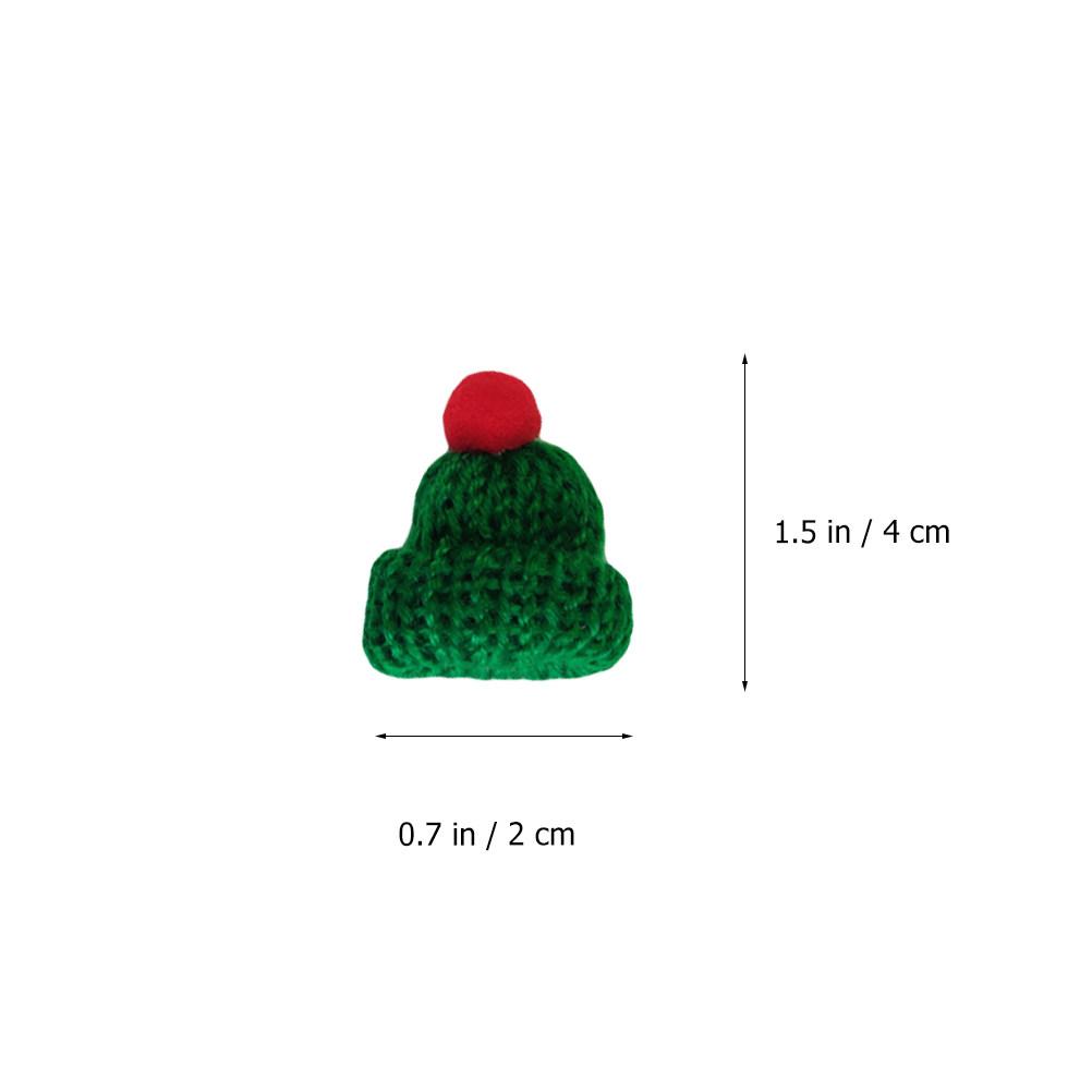 20Pcs Mini Woolen Christmas Hat Set for DIY Decor Crafting High Quality Fade Resistant Santa Hat Ornament for Gifts Home Party