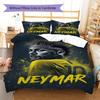 Neymar Pattern Bedding,Quilt Set Quilt Cover Pillowcase Home Birthday Gift(1 * duvet cover + 2 * pillowcase, without core)