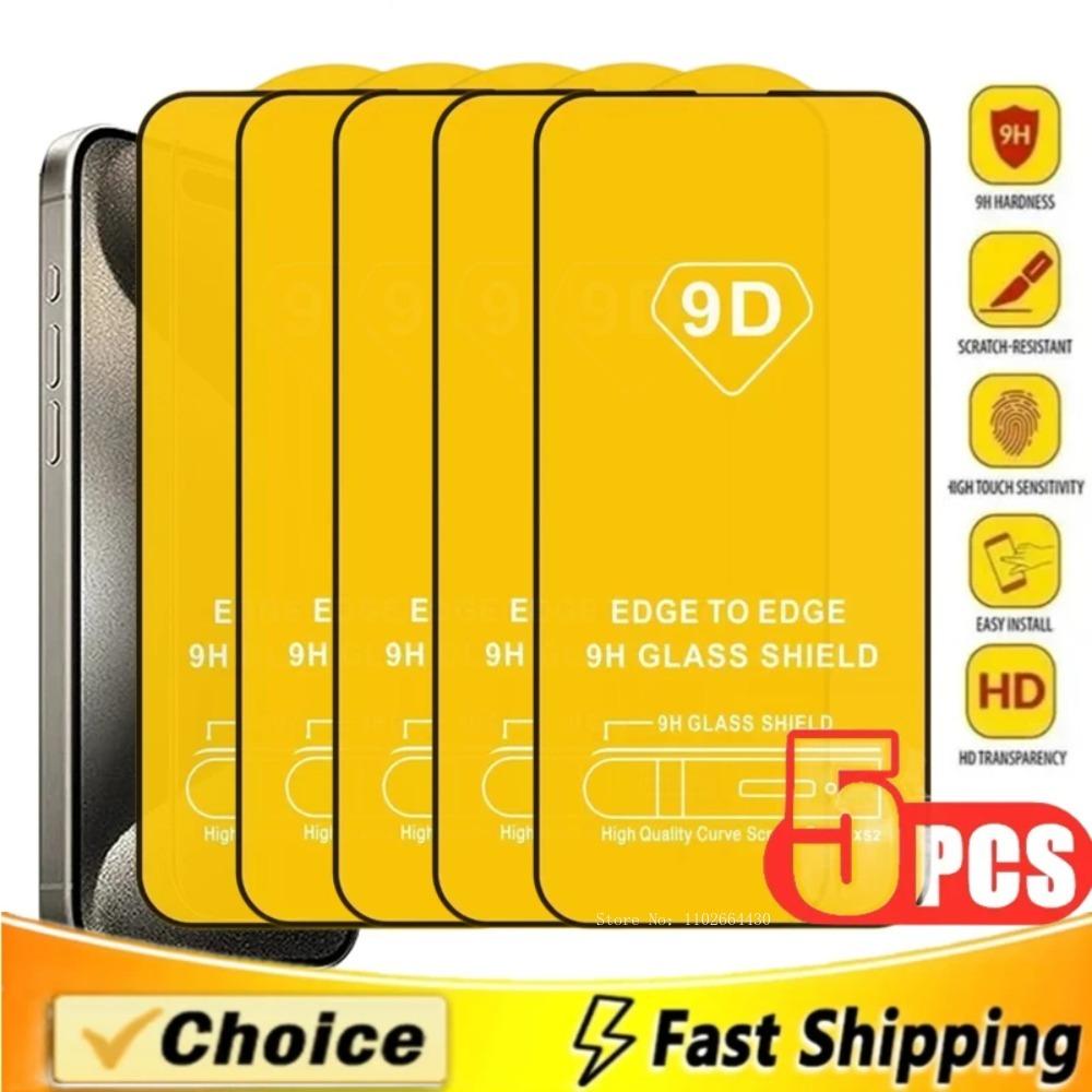 

5 шт. защитное стекло для iPhone 16 15 14 13 12 11 Pro Max 14 15Plus защитное стекло для iPhone X XR XS MAX закаленное стекло iphone 11 чистый