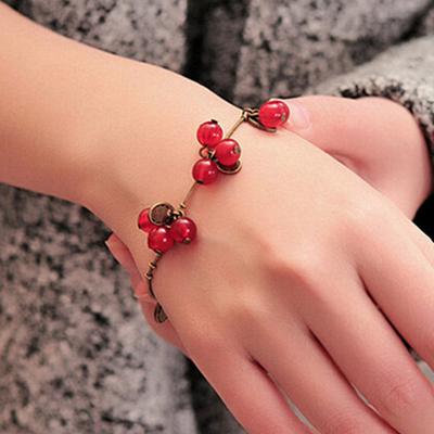 Vintage Armband Künstlerische Süße Kirsche Dekor Frauen Armband