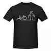 Unisex La Linea Bicycle T Shirt Streetwear Big Size Cotton Sleeve Custom Tshirt