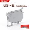 UK5-HESI Rail-Mounted Pure Copper Flame Retardant Fuse Terminal Block with Disconnector