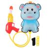 Outdoor Summer Beach Children Game Kid Long Range Play Toy Backpack Water Gun (Hippo)
