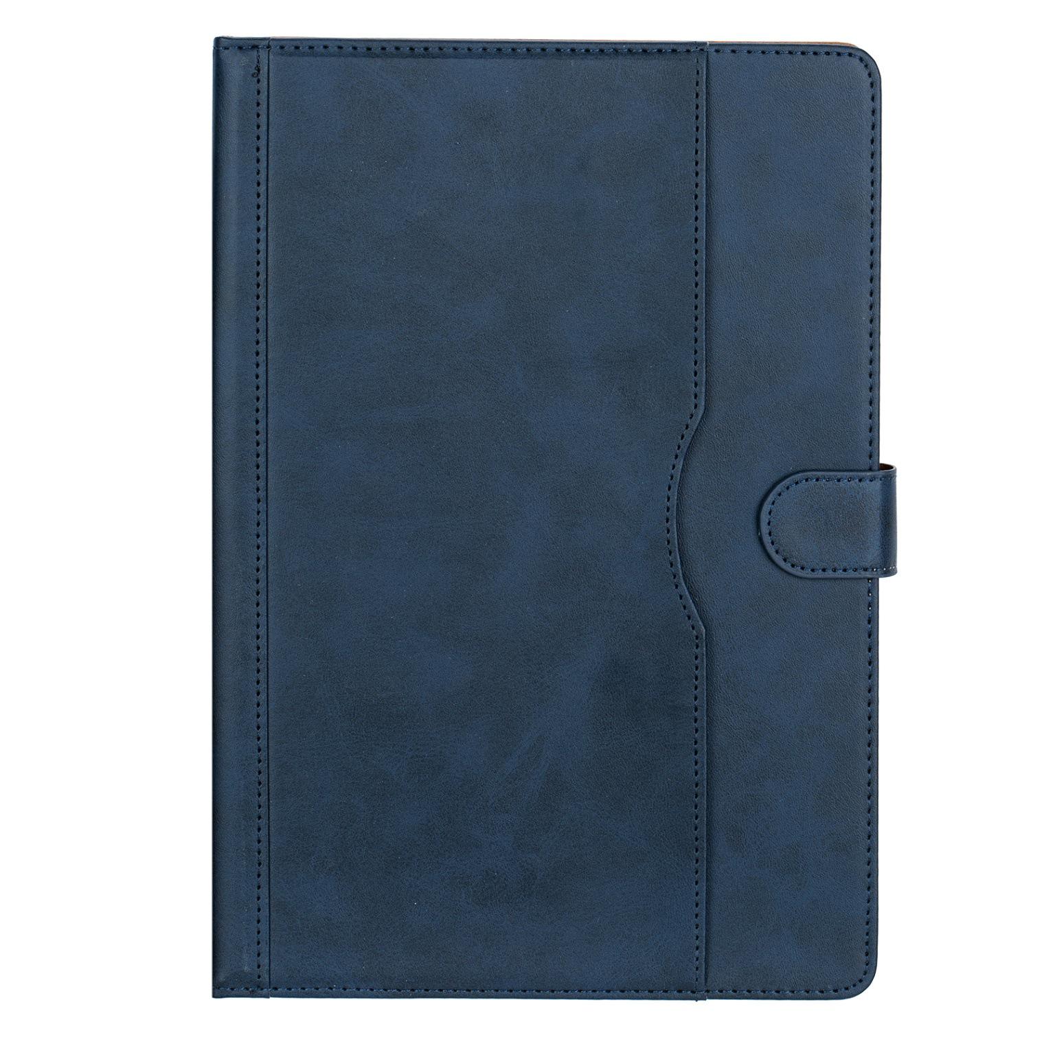 

Two-Tone Cowhide Texture Universal Protective Case for 9-11 Inch Android Tablets with Rotating Four-Corner Hook Other tablet models темно-синього кольору
