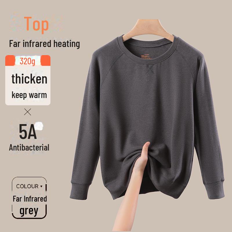 

Women s Winter Fleece Heated Pajama Set: Cozy Two-Piece Suit for Both Indoor & Outdoor Wear women s tops, M сірий колір