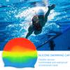 High Elastic Stock Sale Unisex Color Print Swim Hat Custom Silicone Swim Cap for Adult Kids