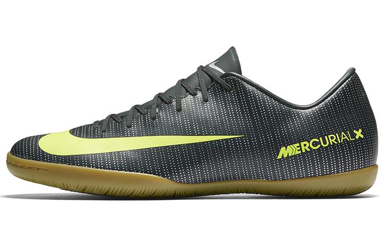 

Nike IC/in Leather Cushioning Slip Resistant Abrasion Resistant Soccer Shoes Men s Black Green 852526-376 39