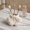 Modern Minimalist Pen Holder Satin Flower Holder, Petal Design Desk Organizer, Durable Stationery PLA Desktop Storage Container, for Home Office