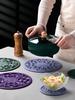 3pcs/Set Silicone Tableware Mat Reusable Vintage Hollow Carving Silicone Pad Heat-insulated Bowl Cup Pot Placemat Table Decor