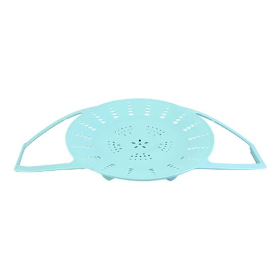 

Silicone Steamer Bracket Creative with Soft Carrying Handle Portable High Toughness Tear Resistant Fruit Dish Pot Steamer for Vegetable синій