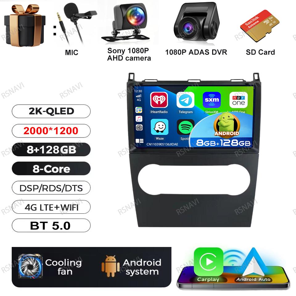 Android 16 Video Player For Mercedes Benz B200 A B Class W169 A160 A180 A200 A220 2009-2012 Multimedia Car Radio Carplay GPS BT
