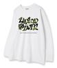 UNION GARMENTS Millimeria Logo Loose Fit Long Sleeve T-Shirt White [Basic Or Ribbed]