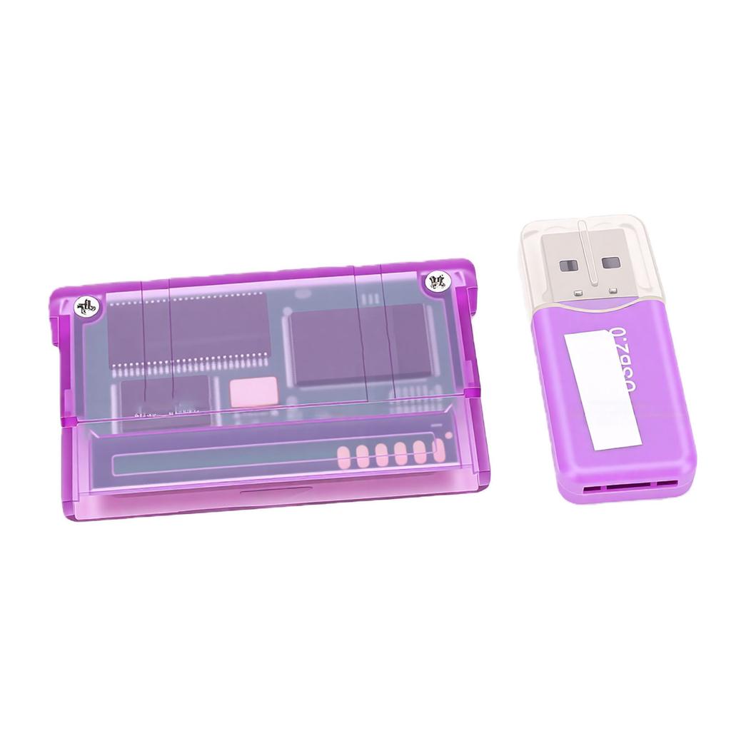 Flash Memory Card Fit for GBA Game Console Micro Storage Card Adapter Flash Game Cartridge with Card Reader