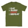 Couple Tshirt Monster Hunter Eat Sleep Hunt Repeat Gaming Tshirts Harajuku Summer Tee Shirt Casual 100 Cotton Clothing