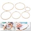 6Pcs Embroidery Hoops Circle CrossStitch Hoop Ring Wooden Frame CreamColoured DIY Tools