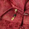 Year of the Rat Women's Red Winter Down Jacket: Elegant Chinese Style for Wedding Banquets