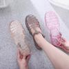 Women's Summer Jelly Beach Roman Sandals - Flat, Non-Slip, Soft Sole, Trendy Casual Footwear.