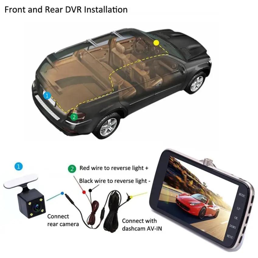 Cámara de salpicadero DVR 1080P FHD para coche, cámara de visión trasera, grabadora de vídeo, caja negra, accesorios para coche
