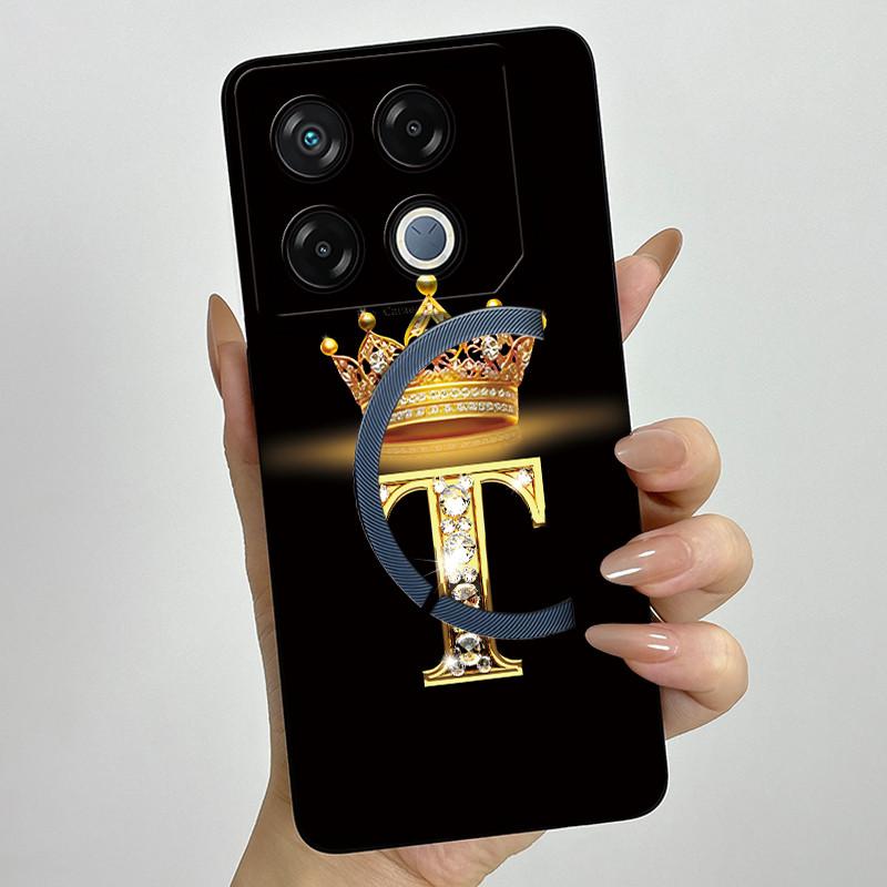 For Infinix GT 20 Pro Case Luxury Crown Letter Soft Silicone Back Cover For Infinix GT20 Pro GT20Pro Coque Infinix X6871 Fundas