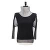 Shiz Madam Sheer Pleats High Neck 3 4 Sleeve Blouse T57504