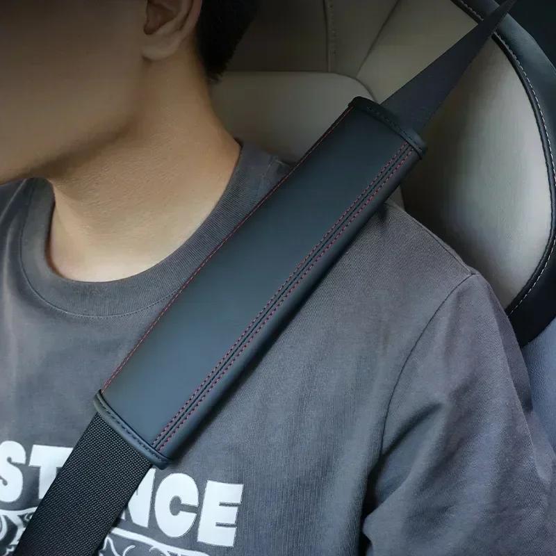 2PCS Car Safety Belt Protector Shoulder Cover for Ford Mustang Explorer Ecosport Kuga Ranger Mondeo Fusion Focus MK3 MK7 FLEX APR1