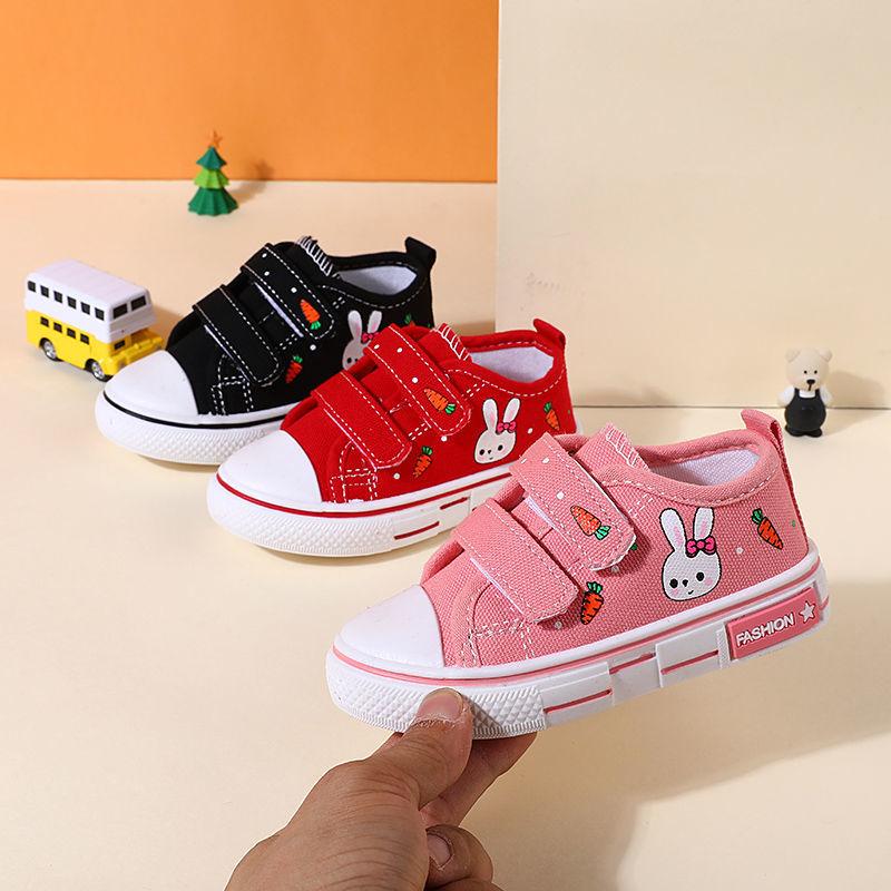 Girls' Canvas Shoes Baby Soft Sole Single Shoes 1-3-6 Years Old Children's Breathable Canvas Shoes Boys' Shoes Spring and Autumn
