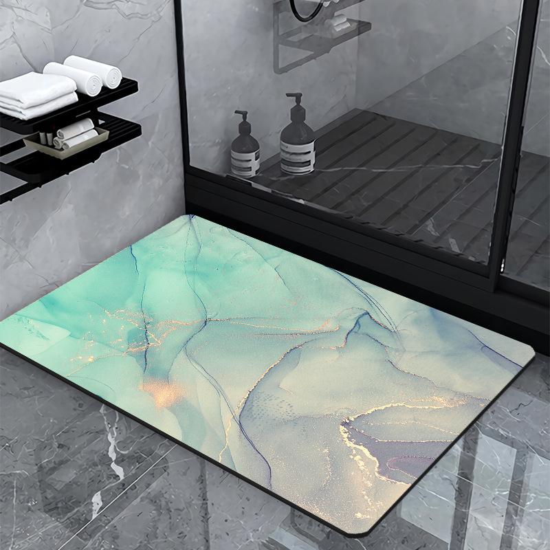 Ink Wash Painting Diatom Mud Entrance Door Mat Antislip Hallway Home Outdoor Kitchen Rug Bathroom Porch Floor Carpet Decorate