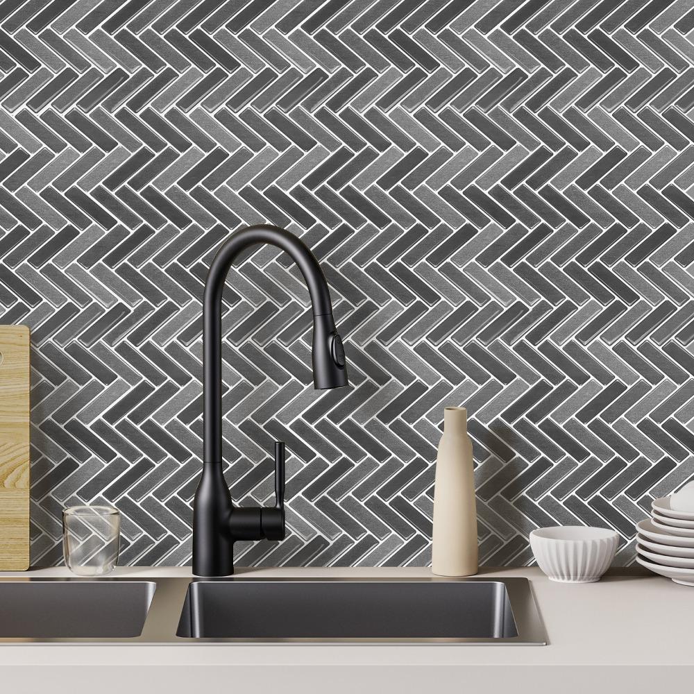 Self-adhesive Peel and Stick Backsplash 10" x 10" Stick Tile Wallpaper  for Kitchen Bathroom