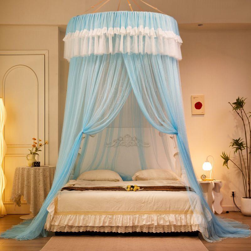 1.2M Children Bed Mosquito Net Girl Round Bed Tent Mosquito Nets Curtain Canopy for Double Bed Mosquito Net Home/Garden