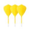 CUESOUL ROSTAK57 T19 Series Mixed Shaft Integrated Kite Shape Set of 3 Two-Tone Dual-Material Flights, Series, (Yellow) CS-AK57FZ7L