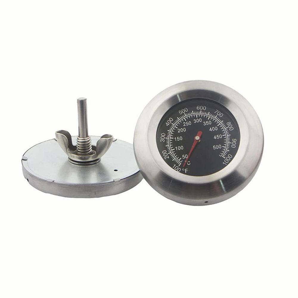 

500 ℃ 1000℉ Degree Roast Barbecue BBQ Smoker Grill Thermometer Temp Gauge Dia 3 Outdoor Stainless Steel BBQ Thermometer Tools