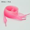 4 cm Widened Gradient Color Organza Shoelaces Chiffen Yarn Bow Wide Laces Trend Beauty White Casual Sneaker Shoes Laces Dropship