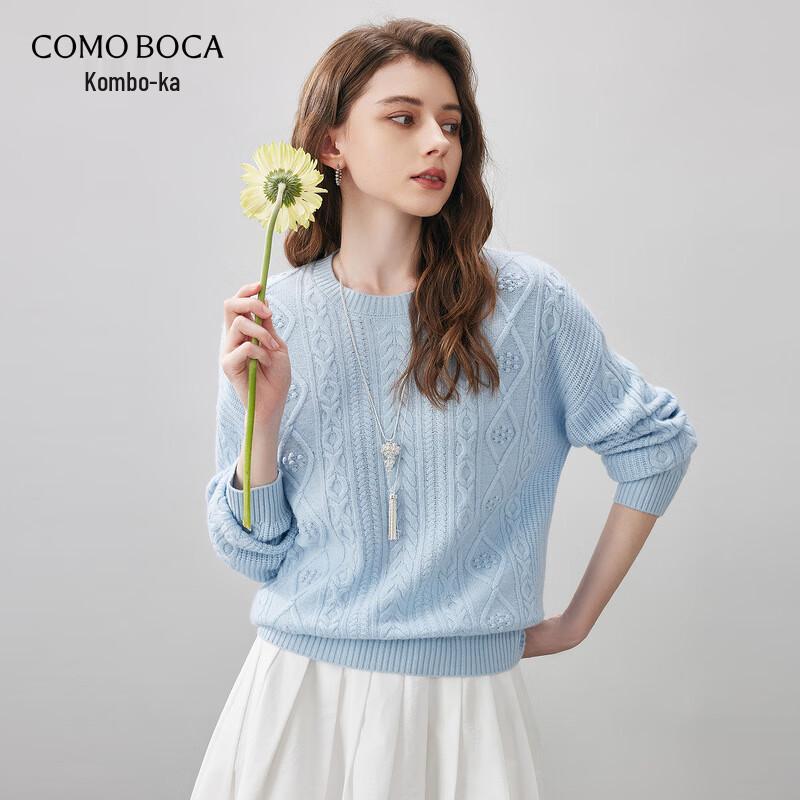 Kemon Boca 2025 A/W Women's Thickened Loose-fit Round Neck Wool Sweater