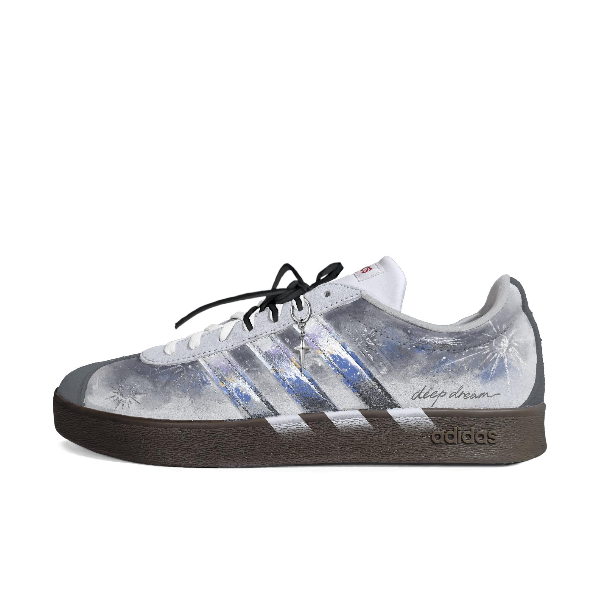 

Adidas VL COURT 2.0 Cushioning Abrasion Resistant Low top Skateboard Shoes Unisex Gray HQ1802(Team613-) 35⅔