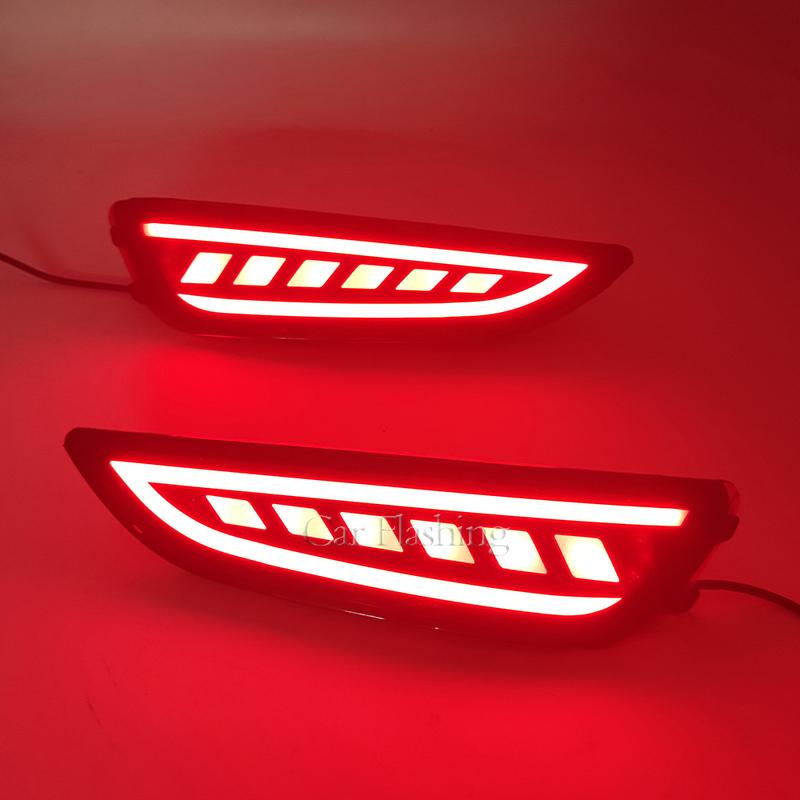 2PCS Car Tail Light LED Brake Light Taillight For Hyundai Accent Hatchback 2012 2013 2014 2015 2016 2017 Rear Bumper Lamp