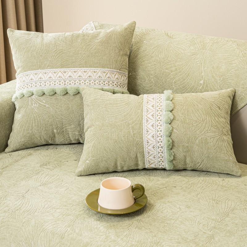 Žinylkový potah na pohovku Plyšový míč Potah na pohovku Four Seasons Living Room Univerzální domácí potah na pohovku Polštář Krémový Vítr Pohovka Polštář