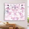 Anime Succubus Girls Tapestry Pink Kawaii Wall Hanging Cute Demon Waifu Room Decor Aesthetic Dorm Banner Flat Print