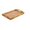 Bamboo Wooden Rectangular Tea Tray Solid Wood Tray Tea Cup Trays Stand Tray With Handle Wooden Hotel Dinner Plate Storage Tray