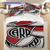 River Plate Logo Pattern Bedding Quilt Set Quilt Cover Pillowcase Home Decoration Birthday Gift (1 * Duvet Cover + 2 * Pillowcase, Without Core)