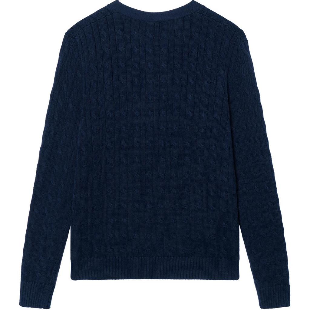 Polo Ralph Lauren Sweater Pony Embroidered V-Neck Single-Breasted Long Sleeve Kids Sweater Navy-Blue 323925717-006