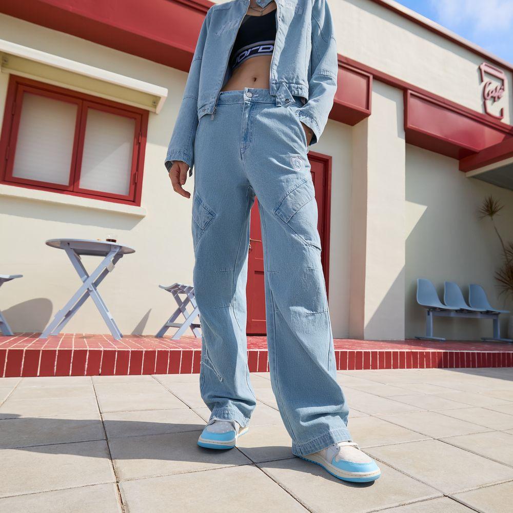 Jordan Jeans Women s Light Armory Blue Moderate Straight Fit Pants M